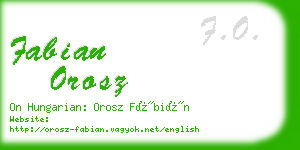 fabian orosz business card